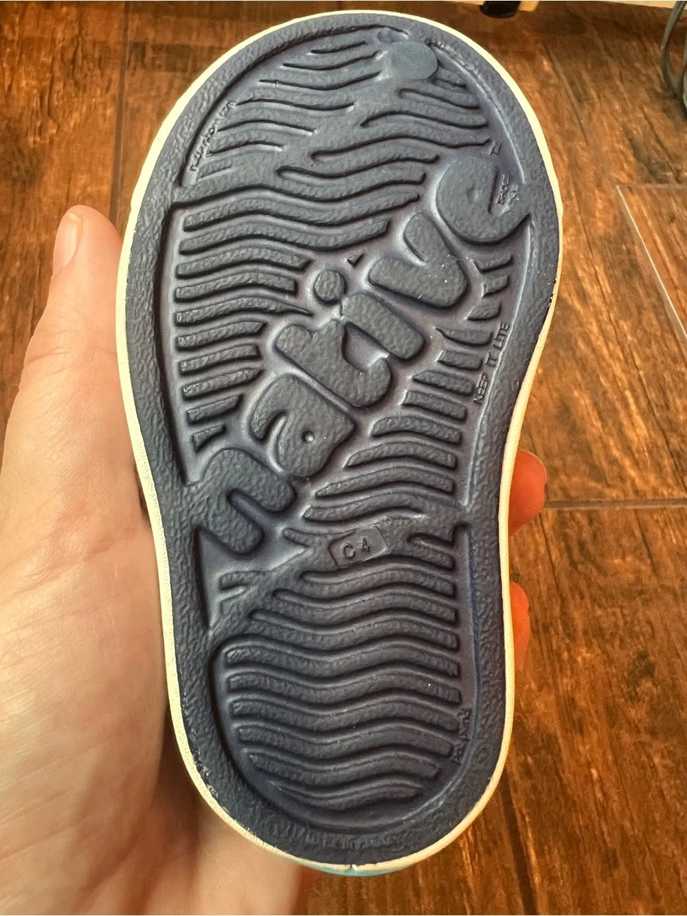 Native Kids Slip-On Shoes in Navy and White